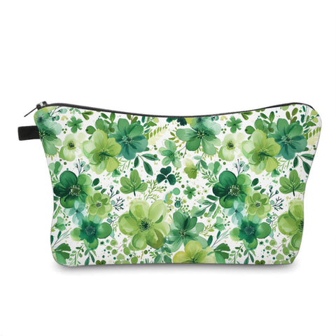 Pouch - Dark & Light Green Floral