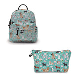 Pouch & Mini Backpack Set - Mint Puppies