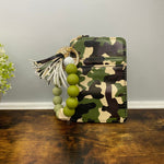 Silicone Bracelet Keychain Card Holder - Camo