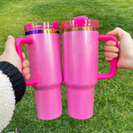 40oz Shimmer Hot pink tumbler