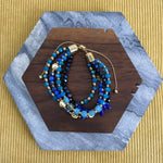 Bracelet - Adjustable Beads - Blue