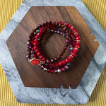 Bracelet Pack - Druzy Bead - Deep Red