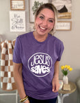 Jesus saves | heather purple