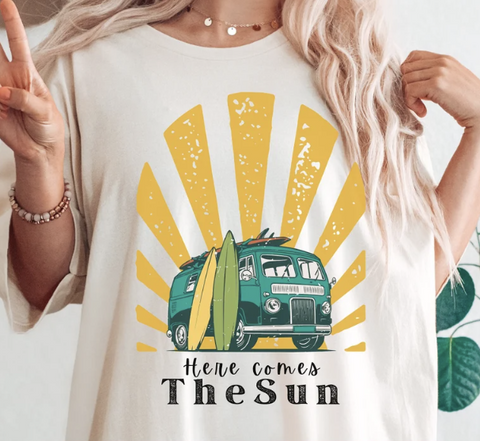 Here Comes The Sun Retro Graphic T (S-3X)