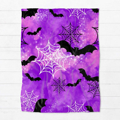 Blanket - Halloween - Purple Bat Web