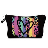 Pouch - Animal Print Rainbow Heart