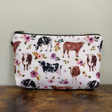 Pouch - Farm, Cow Floral