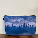 Pouch - Light Blue Dark Blue Trees