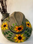 Hand Painted Fedora Palm Straw Panama Hat