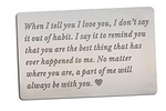 Engraved Wallet Insert Stainless Steel Wallet Love Note