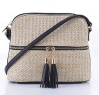 Woven Straw Dome Purse